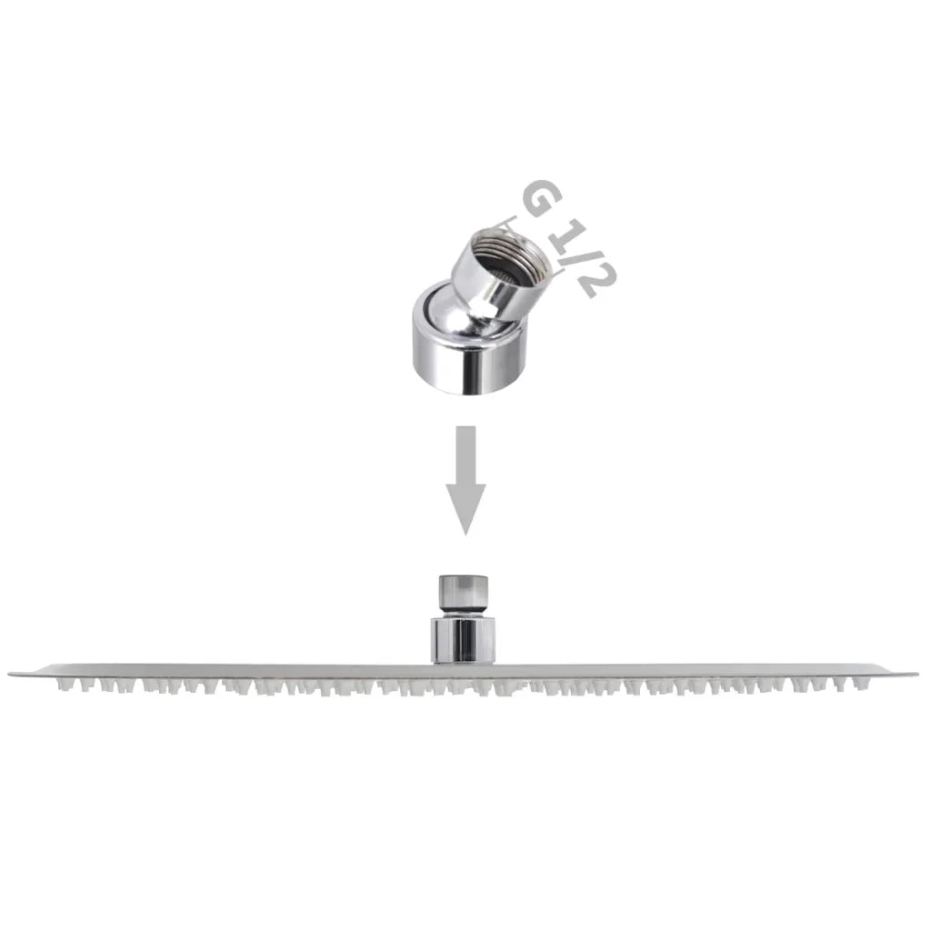 Soffione per Doccia a Pioggia 2 pz Acciaio Inossidabile Ã˜ 40 cm  cod mxl 48902