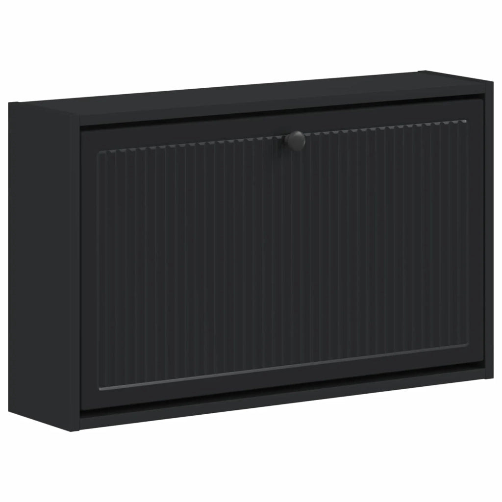Mobiletto per Scarpe da Muro EDE 71 x 17 x 43 cm Nero 895966
