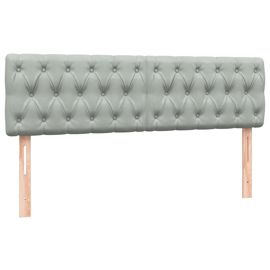 Giroletto a Molle con Materasso Grigio Chiaro 160x220cm Velluto 3317823