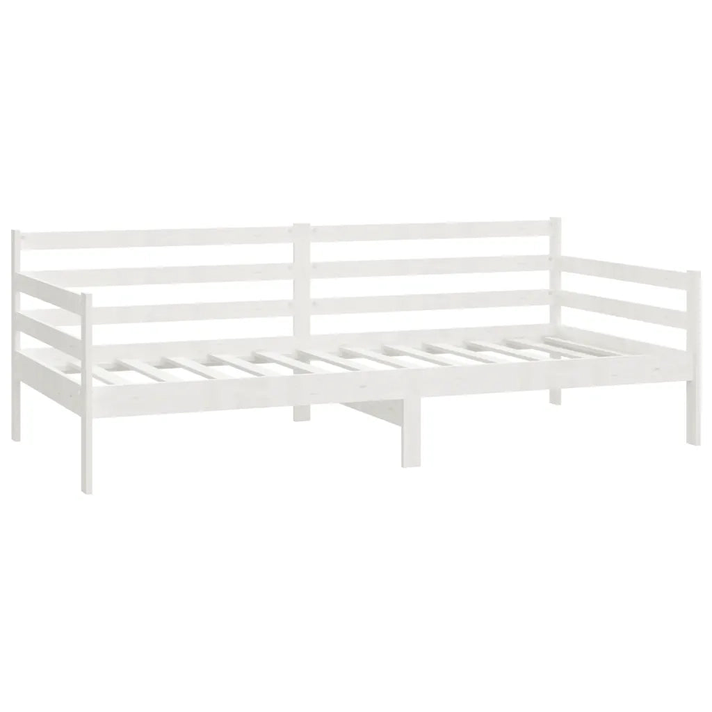 Divano Letto con Cassetti 90x200 cm Bianco in Massello di Pino 3083680