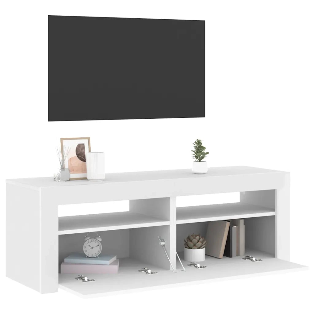 Mobile Porta TV con Luci LED Bianco 120x35x40 cm cod mxl 14162