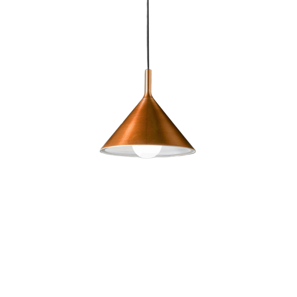 Lampada a Sospensione Barbie S/P Rame, Attacco E27, Max 60W, Struttura in Alluminio per Interni - Gea Luce