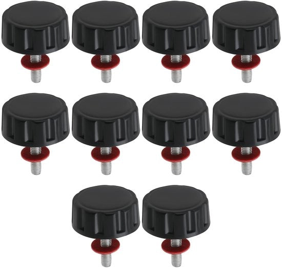 Set di sostituzione manubrio Visrol 10x - Viti a dado - Plastica/Metallo - Diametro cavo 2,9 mm - Lunghezza cavo 14 mm - Piastra antiscivolo 17,5 mm x 8 mm - Copertura Visrol