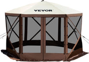 Tenda Gazebo - Tenda Campeggio con Finestre di Maglia - 6 Sedi Pop-up - Borsa Portatile - Manici - Grandi Tende da Ombra - Materiale 300D Tessuto Oxford e Vetroresina B3 - per Campeggio all'Aperto - Giardino e Cortile Esterno