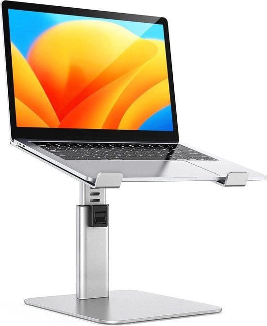 Alzastante per Laptop in Alluminio da 8 Pollici con Ventilazione Ergonomica per Notebooks MacBook Air Pro Lenovo Dell - Argento