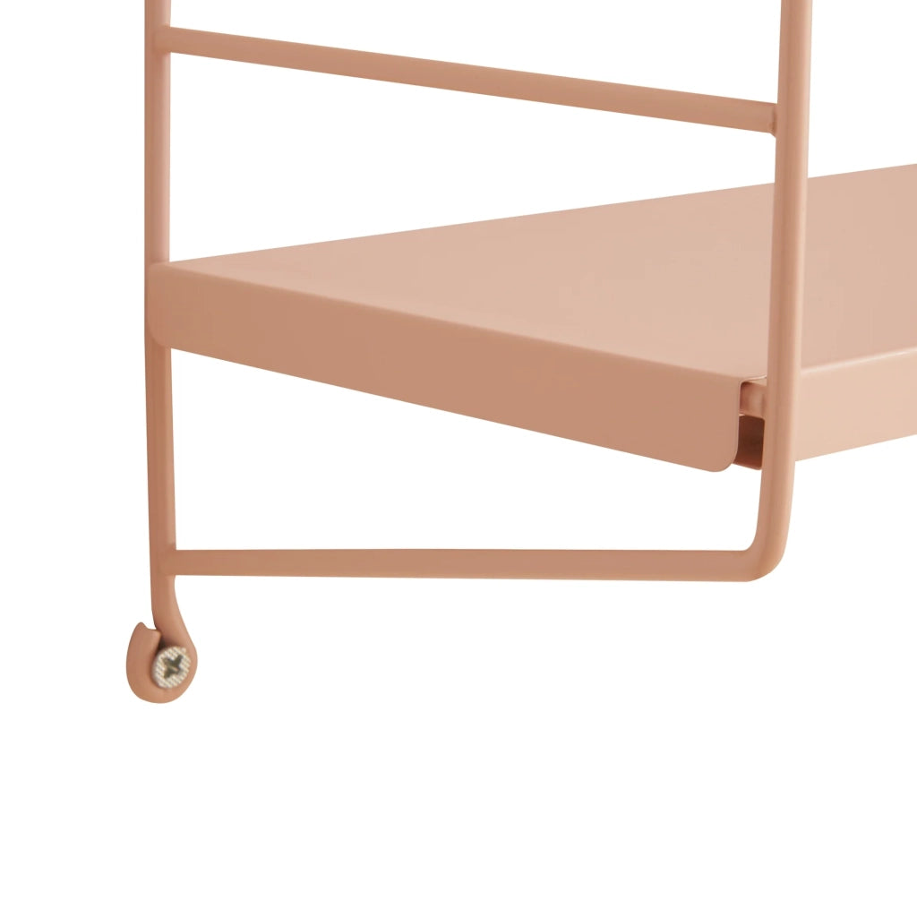 Set di 4 mensole da parete in acciaio 50 x 60 x 15 cm beige pesca 03_0009871
