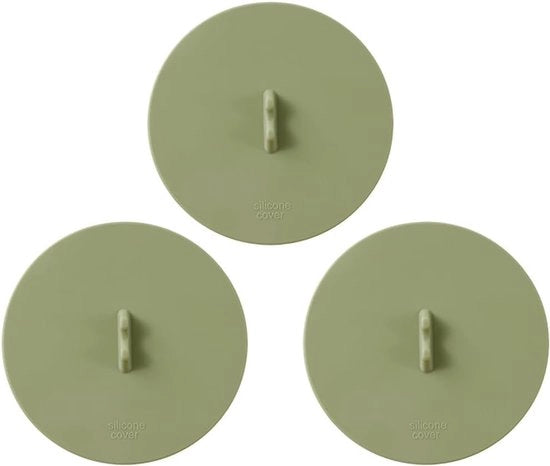 Copricoppe in silicone, 6 colori, copricoppe soffici e a prova di aria di alta qualità per tazze, tazze da tè, tazze da caffè, 3 pezzi (verde - 3 pezzi)