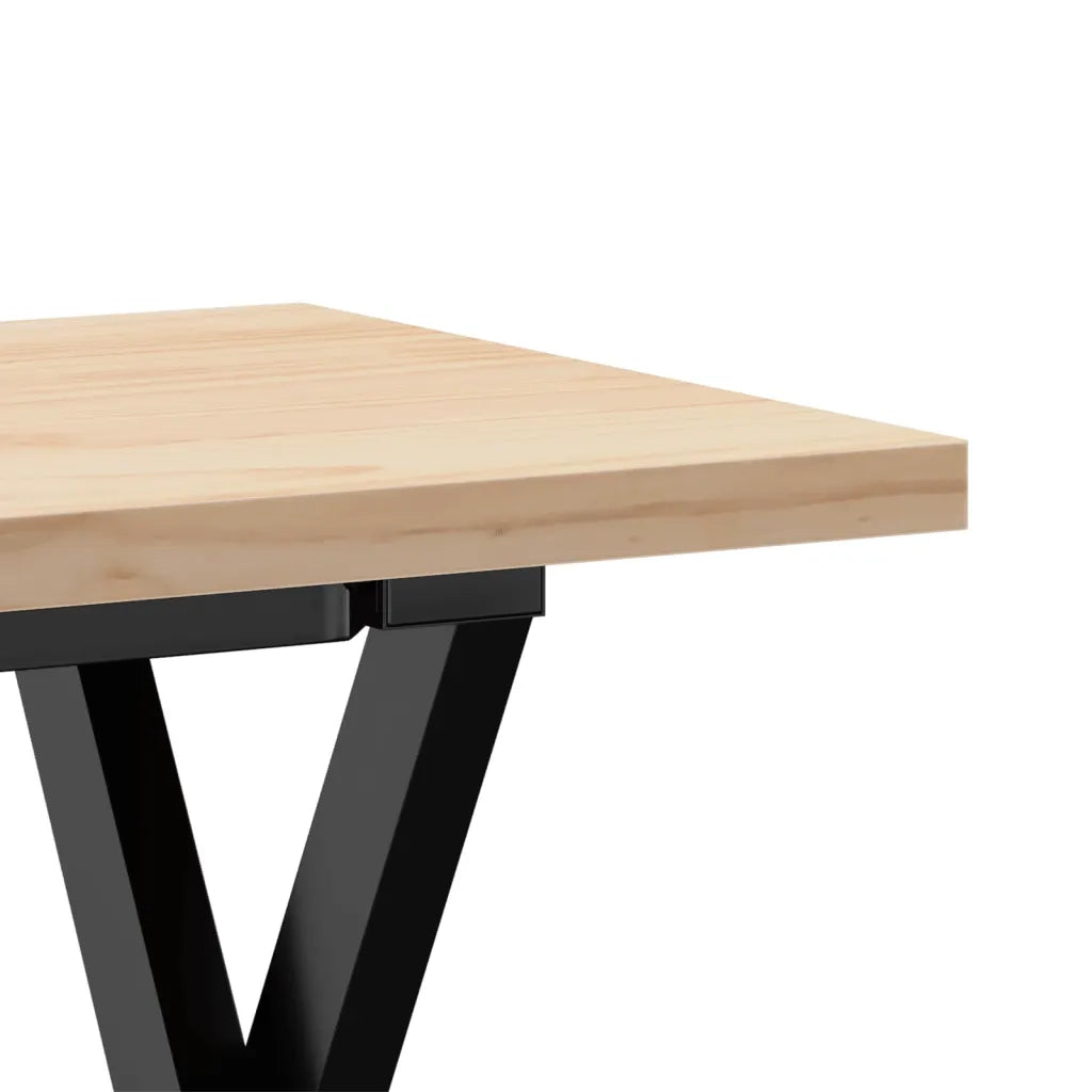 Tavolino Salotto Telaio a X 110x40x45,5 cm Legno Pino e Acciaio 3282755
