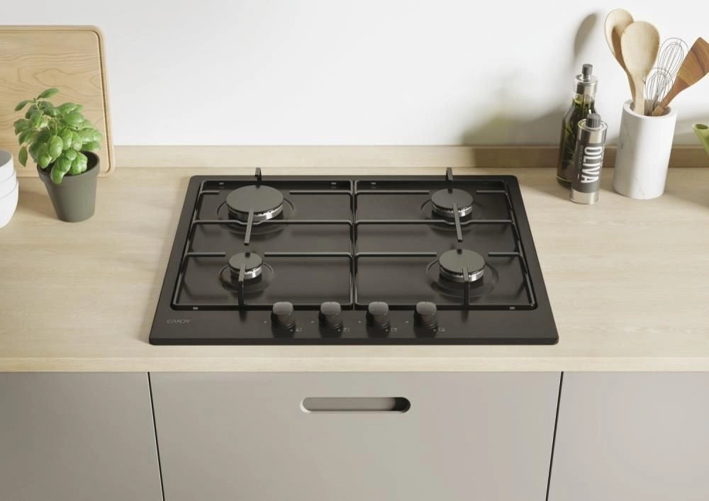 Candy Idea CHW6BRBB Nero Da incasso 60 cm Gas 4 Fornello(i)