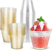 Set di servizio per dessert in vetro, set di ciotole in vetro, set di ciotole per dessert, set di piatti decorativi