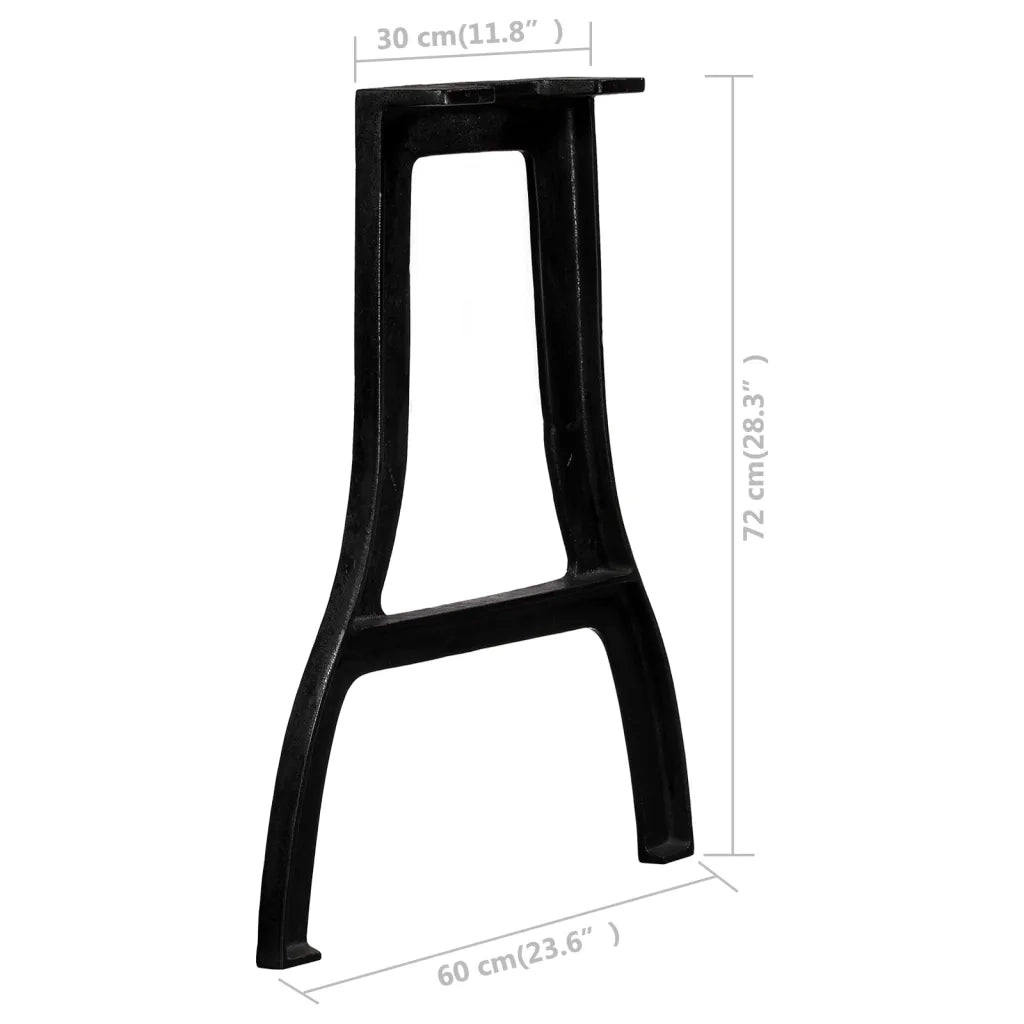 Gambe per Tavolo da Pranzo 2 pz a Forma di A in Ghisa 245420