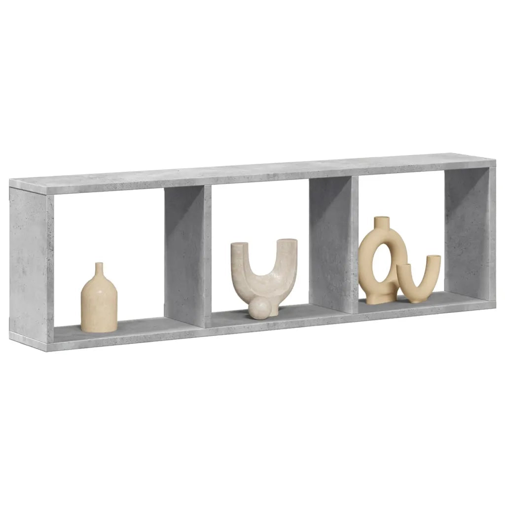 vidaXL Mobile a Parete 100x16x30cm Grigio Cemento in Legno Multistrato