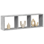 vidaXL Mobile a Parete 100x16x30cm Grigio Cemento in Legno Multistrato