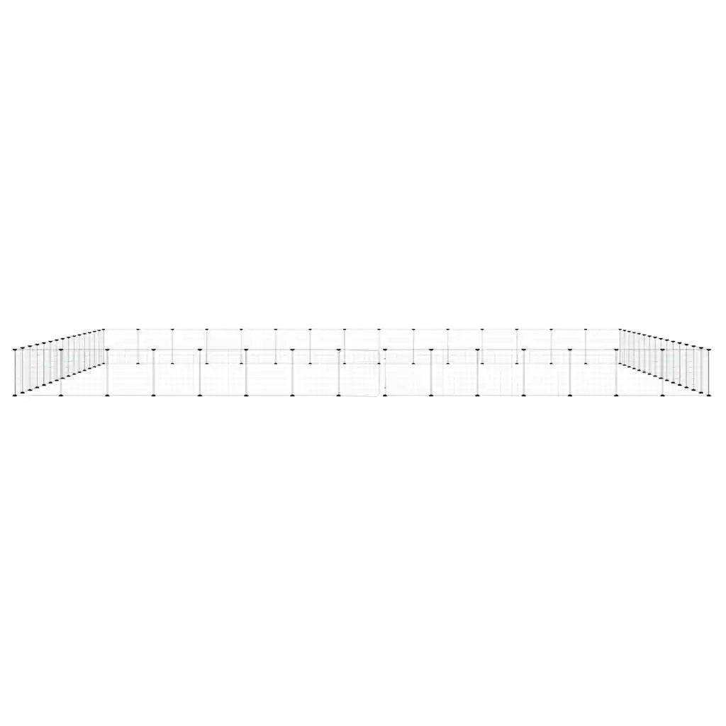 Gabbia per Animali 60 Pannelli con Porta Nera 35x35 cm Acciaio 3114024
