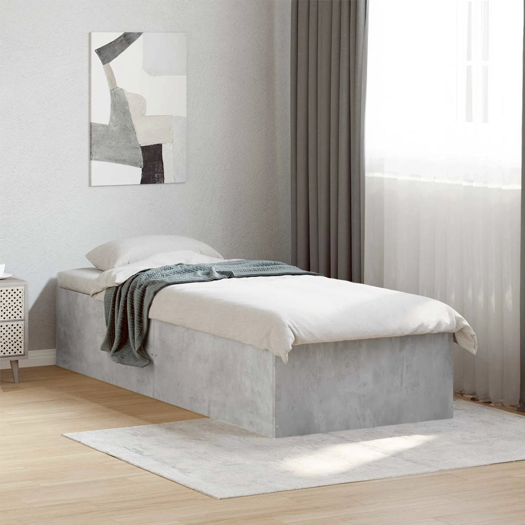 Struttura letto a pavimento Grigio Cemento 80 x 200 cm 3429546