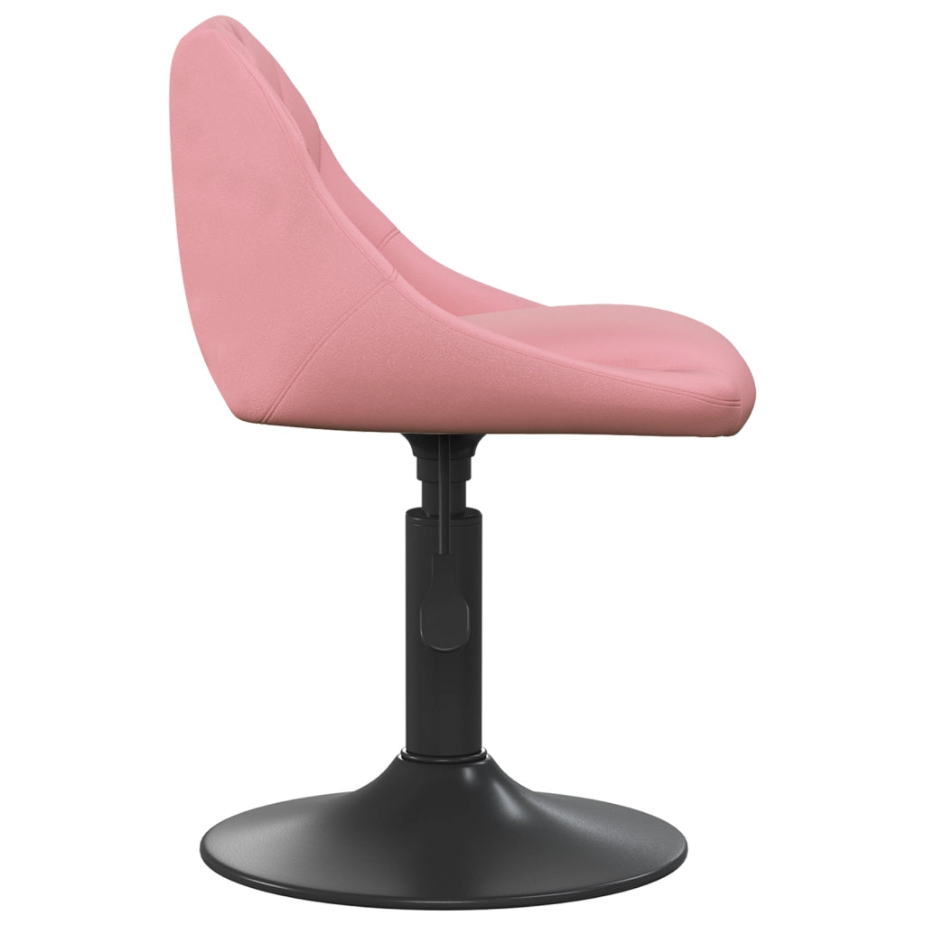 Sgabello Bar Rosa 46x44x(62,5-77,5) cm Velluto