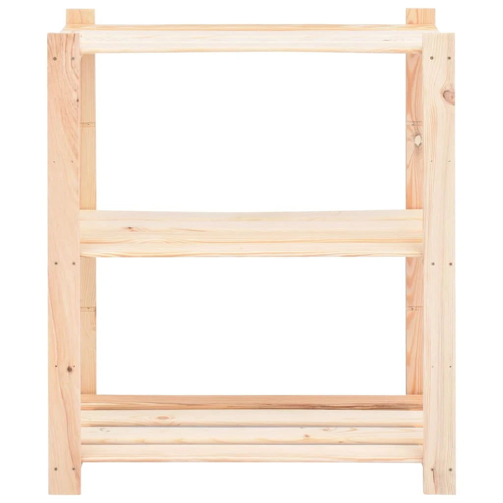 Scaffali portaoggetti a 3 livelli 3 pezzi 80 x 38 x 90 cm pino 150 kg beige 02_0045724