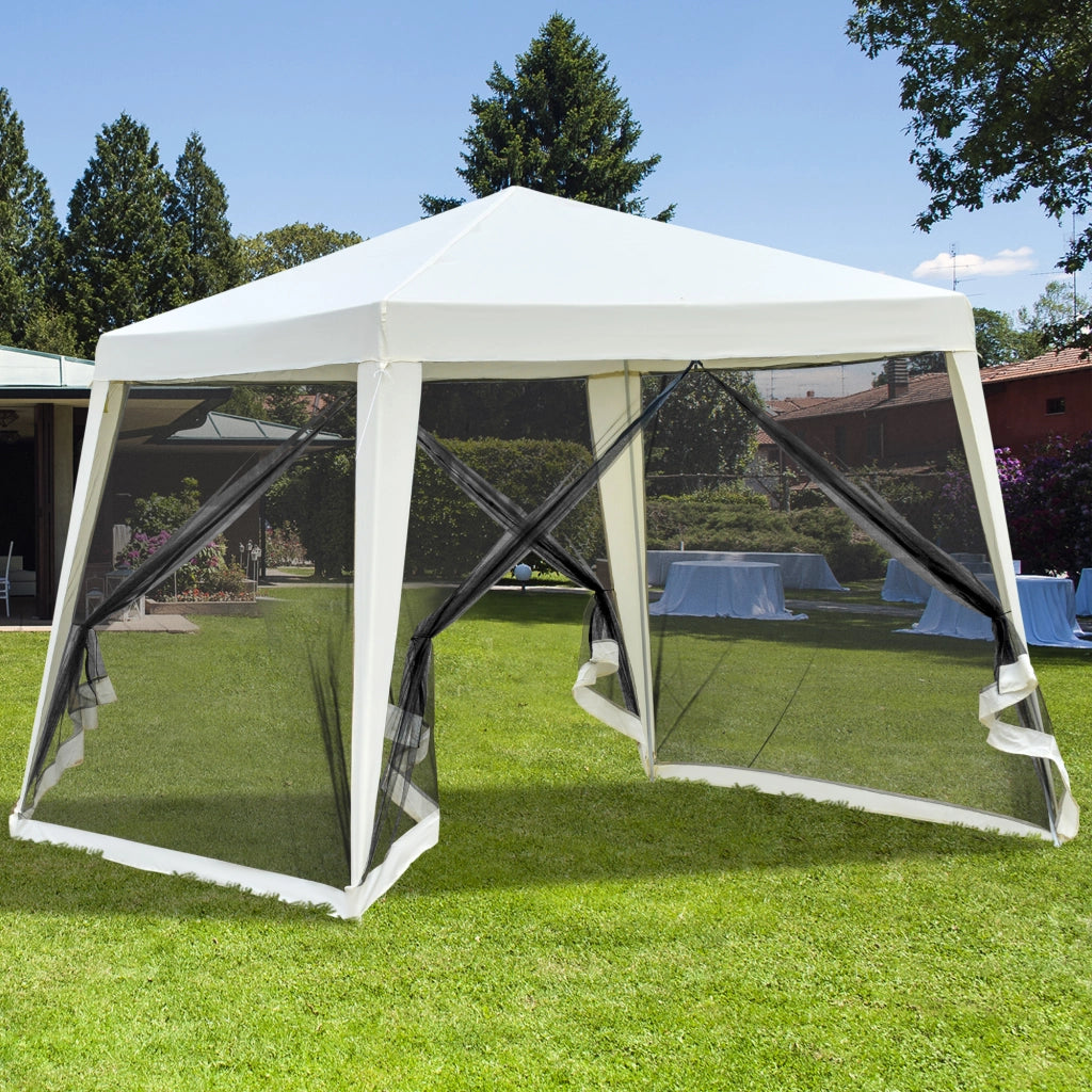 Tenda da giardino 3x3 m con zanzariera ¨C zephmum ¨C crema