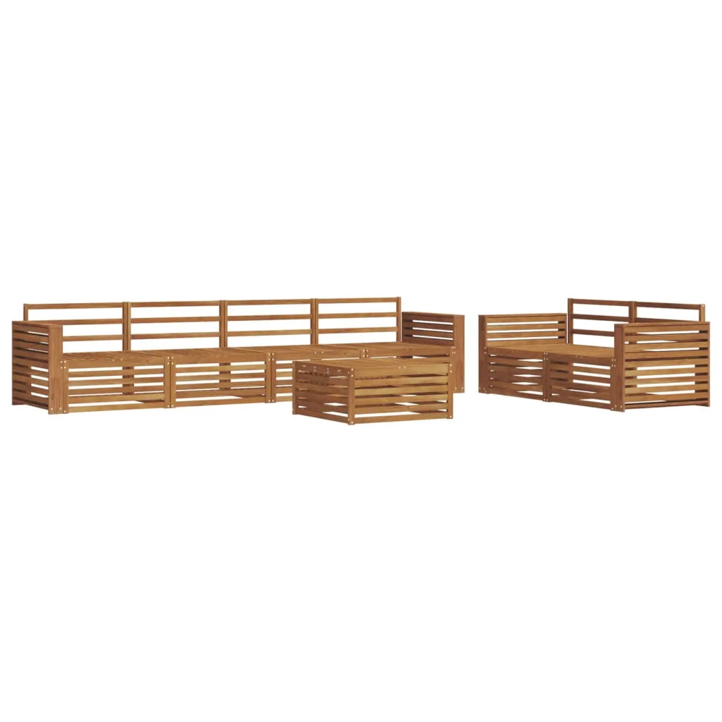 Set di divani da esterno 7 pcs Naturale