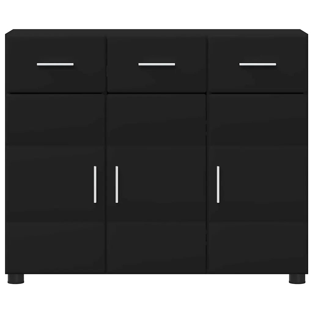 Credenza FLORIN Nero 88,5 x 30,5 x 73 cm Legno multistrato