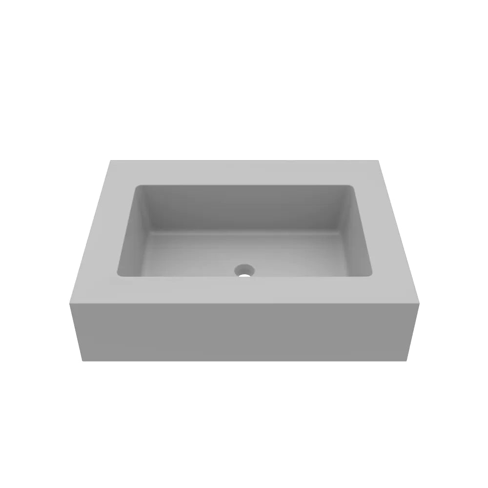 Lavabo sospeso in marmoresina 60cm grigio opaco | Koro