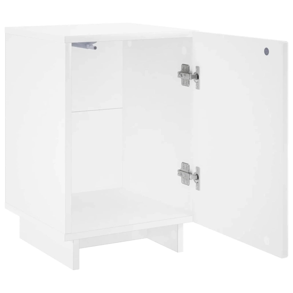 Armadio da Notte Bianco Lucido 33,5 x 34,5 x 50 cm 8011413