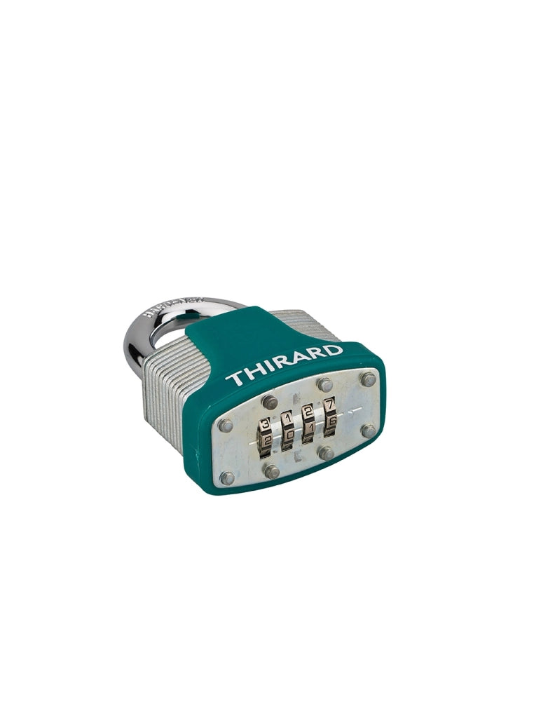Lucchetto a combinazione Tank, 4 cifre, zincato, colori assortiti - THIRARD