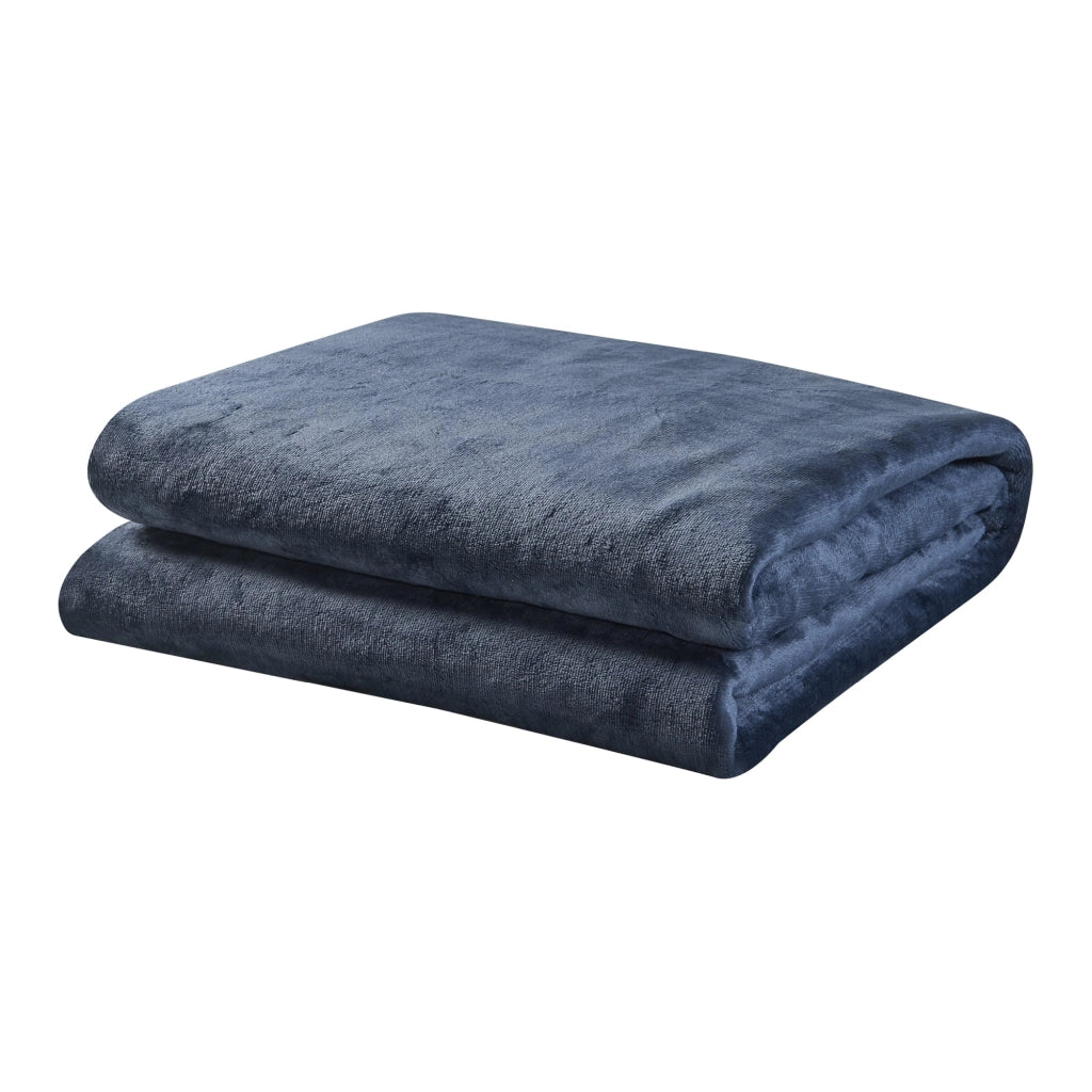 Coperta elettrica riscaldata 120 watt camera da letto 200 x 150 cm blu scuro 03_0009334