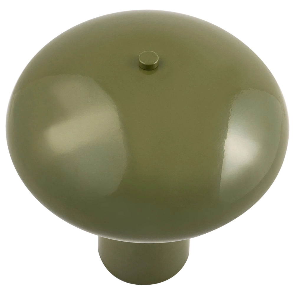 Lampada da tavolo verde scuro con base in metallo e ferro 22 cm luce singola design moderno accessori per la casa