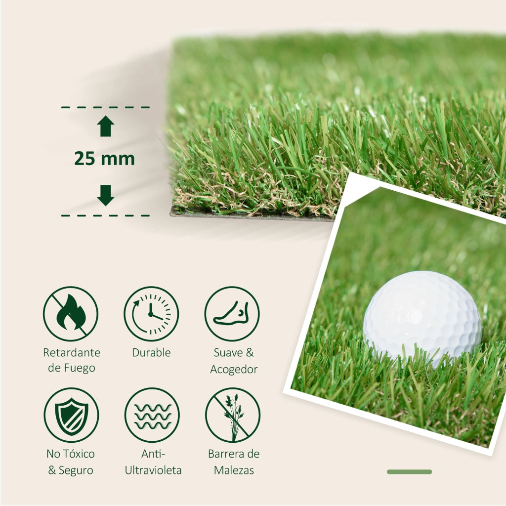 Tappeto Erba Sintetica 3x1 m ¨C zephmum ¨C Verde 25mm per Giardino
