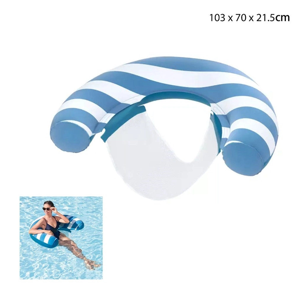 Trade Shop - Sedile Sedia Galleggiante Da Piscina Con Superficie In Velluto Seduta In Rete 43852 -
