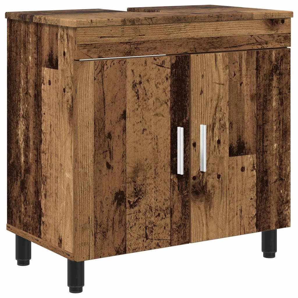 Mobiletto da bagno Legno antico 60 x 35 x 60 cm