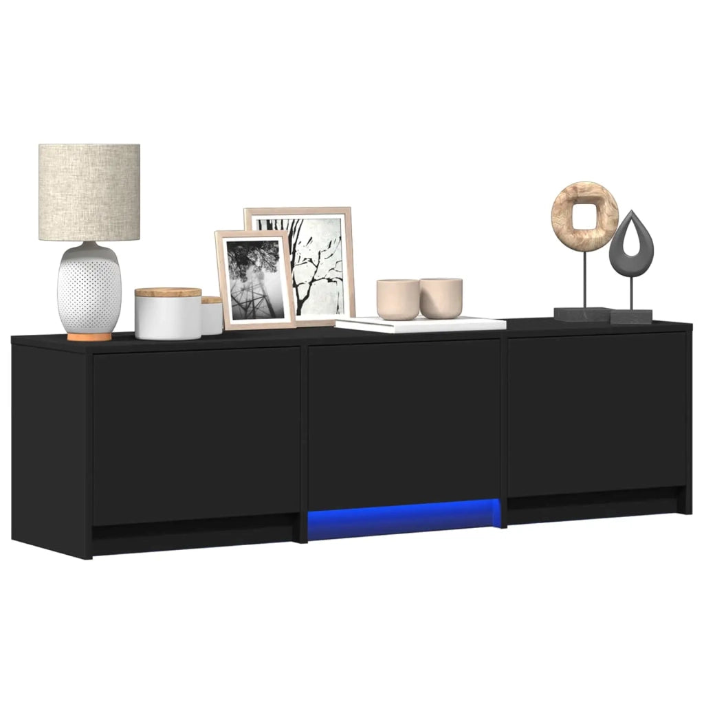 Mobile TV con LED Nero 140 x 34 x 40 cm Legno ingegnerizzato 3418706