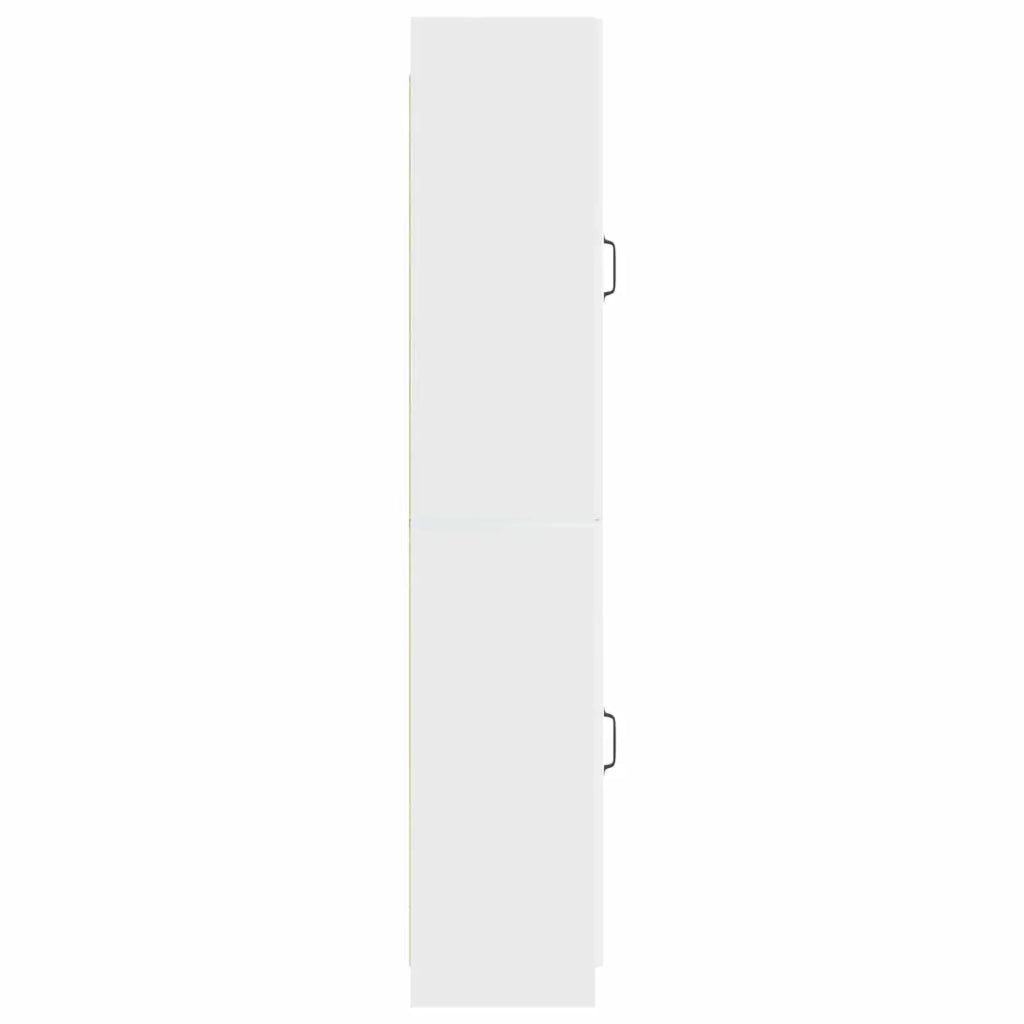 Set di armadi 2 pcs Bianco Lucido Legno ingegnerizzato 3416956