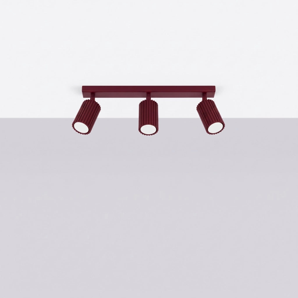 Plafoniera KARBON 3L bordeaux