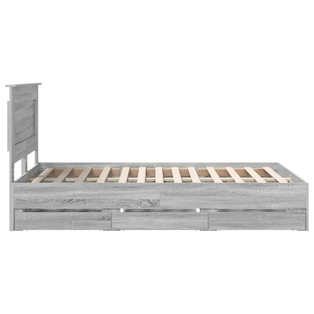 Struttura del letto con cassetto Grigio Sonoma 120 x 190 cm 3410191
