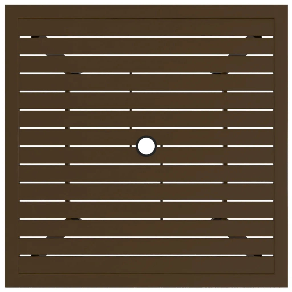 Tavolo da Giardino Marrone 81,5x81,5x72 cm in Acciaio 312279