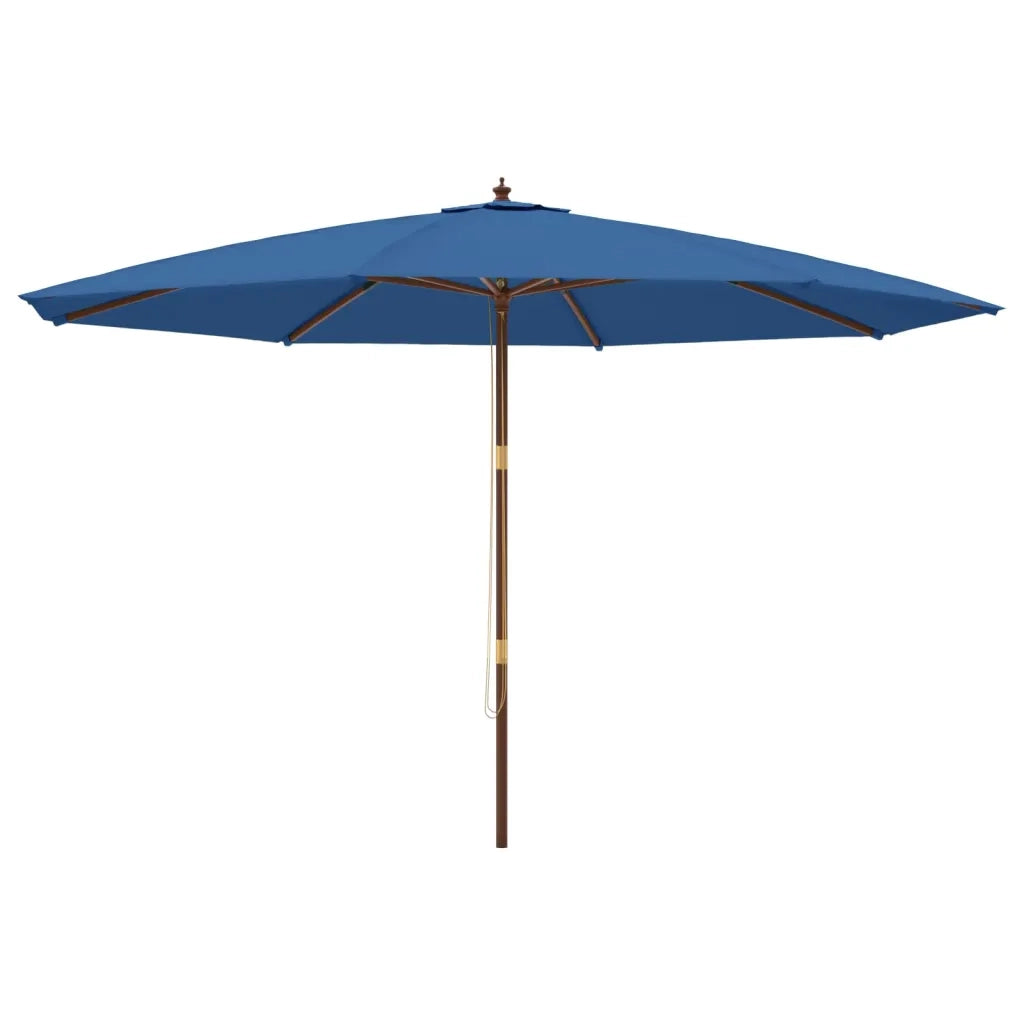 Ombrellone da Giardino con Palo in Legno Azzurro 400x273 cm 363182