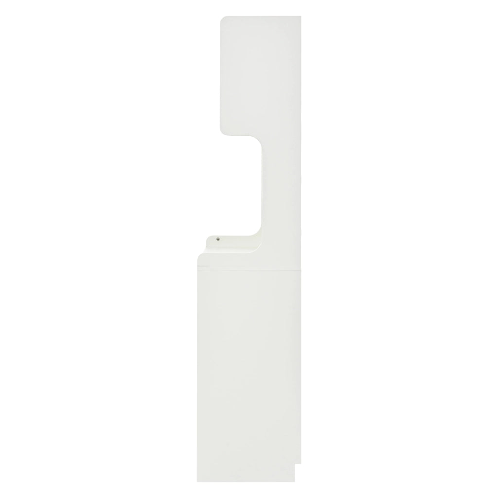 Mobile Alto con Cassetti, LED e Vetro Rigato ¨C Xylo ¨C Bianco