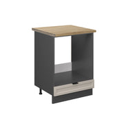 Mobile per forno da incasso Fame-Line GrigioBeige/Antracite 60 cm, PL Rovere Vicco