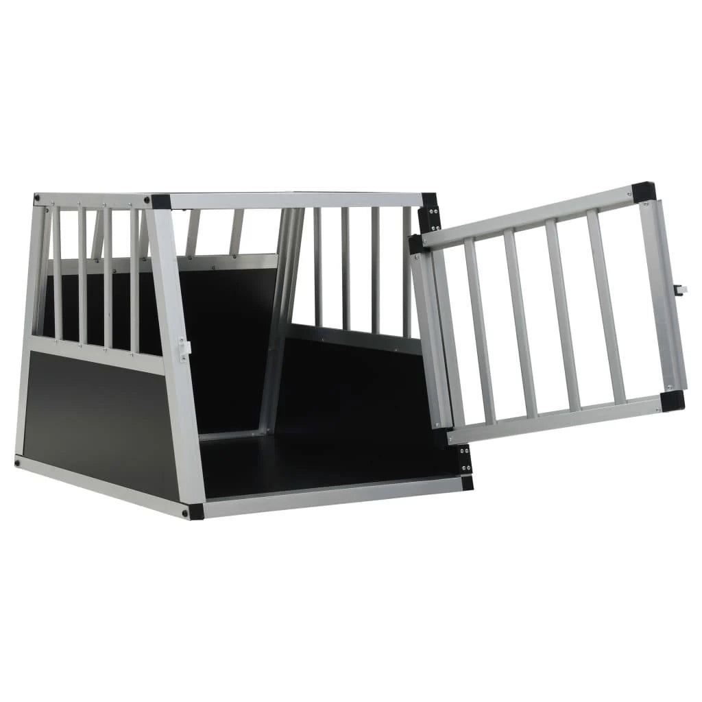 Trasportino per cani con una porta 54 x 69 x 50 cm nero 02_0000061