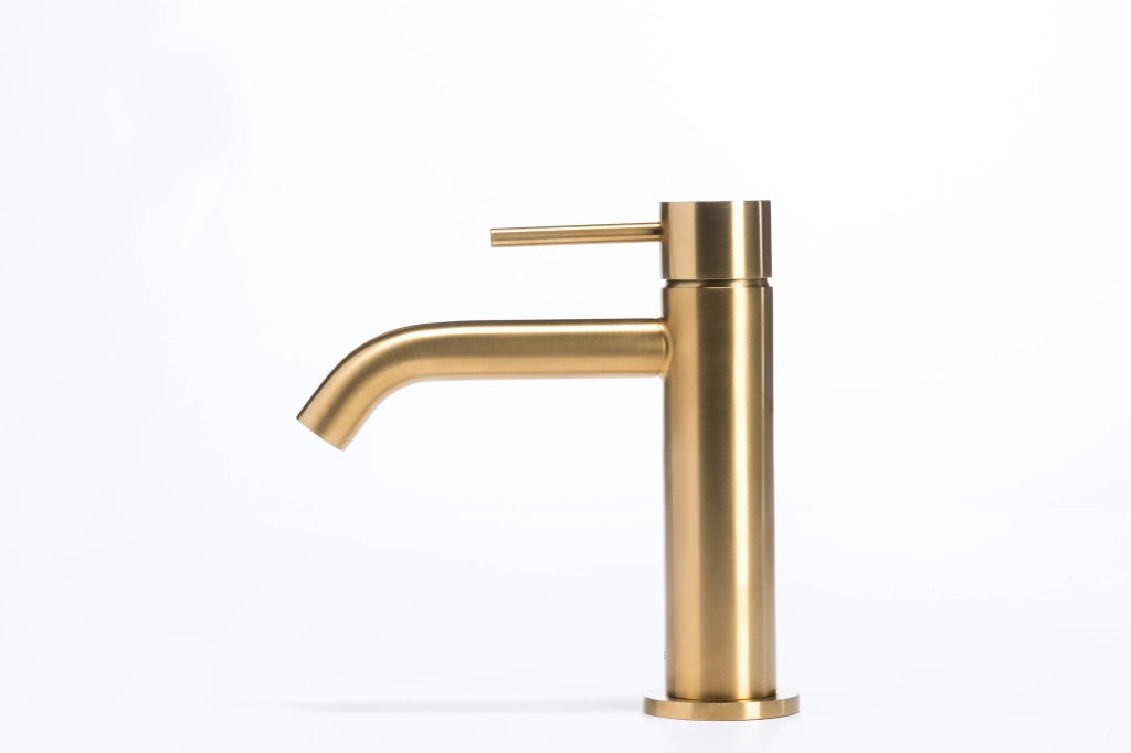 Rubinetto Miscelatore Monocomando Lavabo Oro Tevere