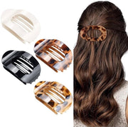 Set di 4 clip capelli a superficie liscia per donne, clip capelli, capelli fini & clip capelli per capelli spessi, spilla capelli a forma rotonda da posizionare a terra, clip capelli curvi a superficie piatta, spille capelli per donne, grande clip capelli