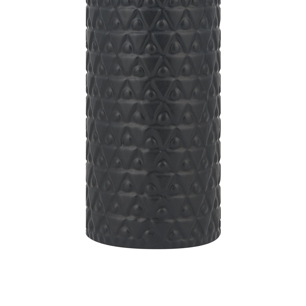 Vaso da Tavolo Decorativo Nero con gres porcellanato dorato 39 cm Glamour in stile moderno