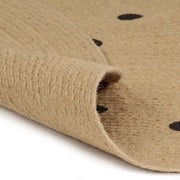 Tappeto Lavorato a Mano in Juta con Stampa a Pois 90 cm 133686