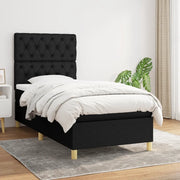 Giroletto a Molle con Materasso Nero 80x200 cm inTessuto 3142531