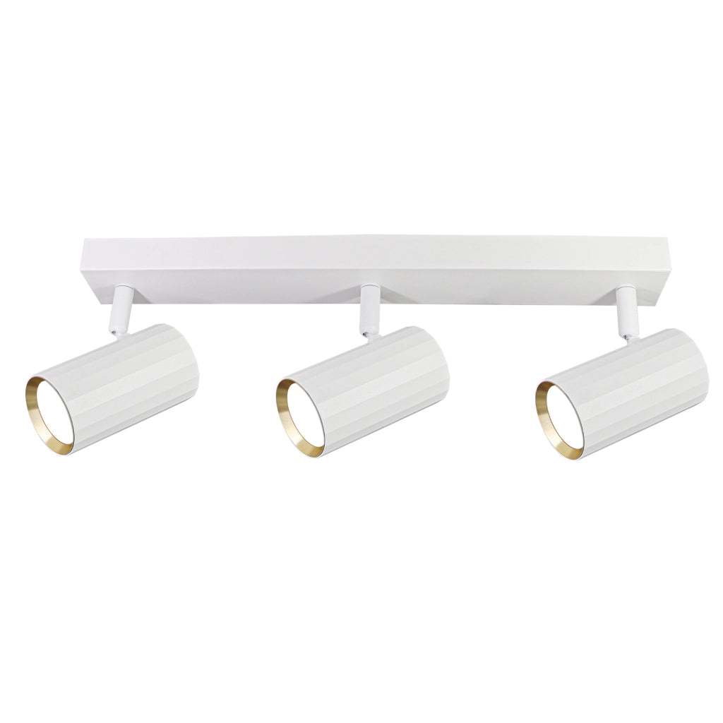 Plafoniera/Applique 3 luci bianco-oro GU10 Nicea Polux