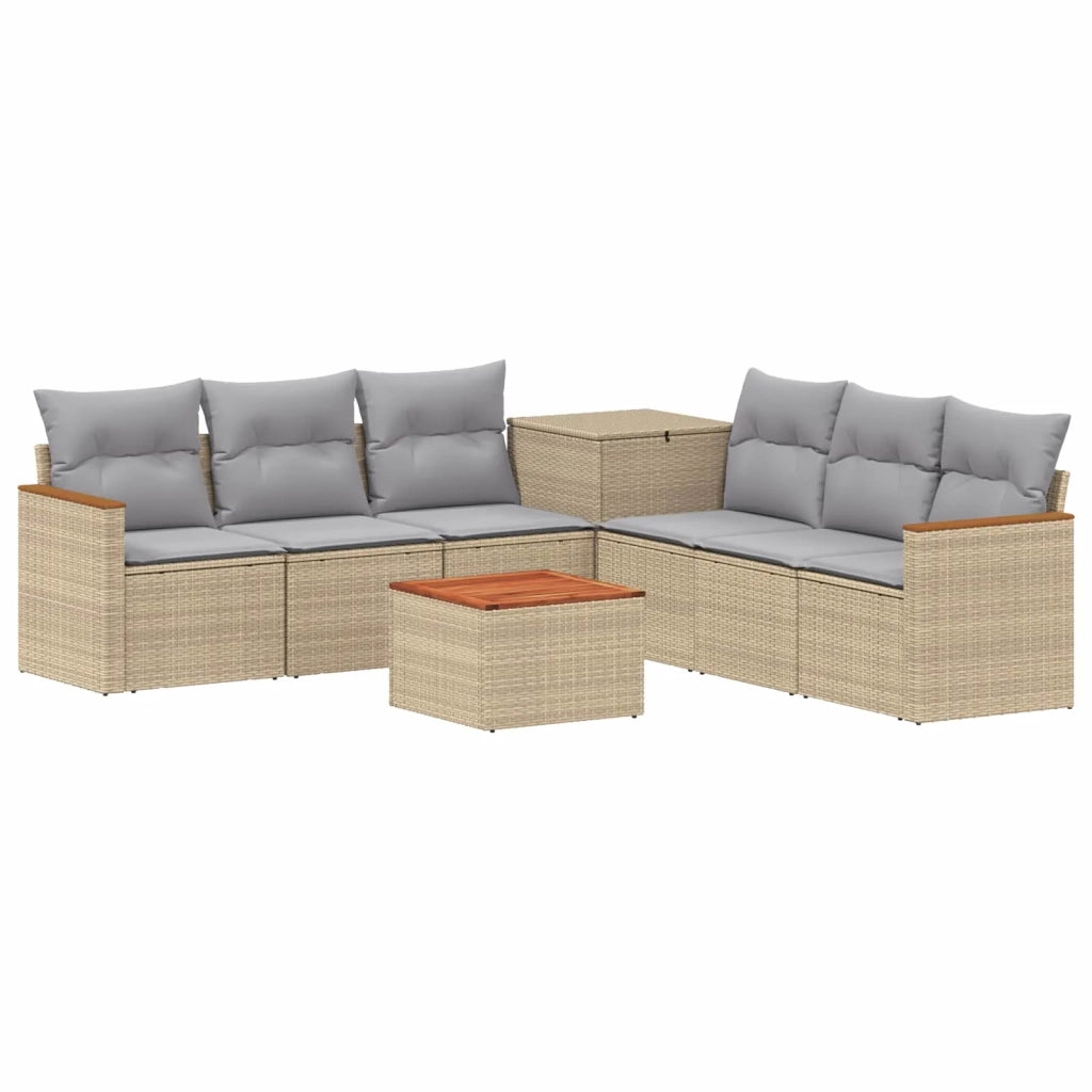 Set di divani 8 pz Beige e Grigio Chiaro 3448555