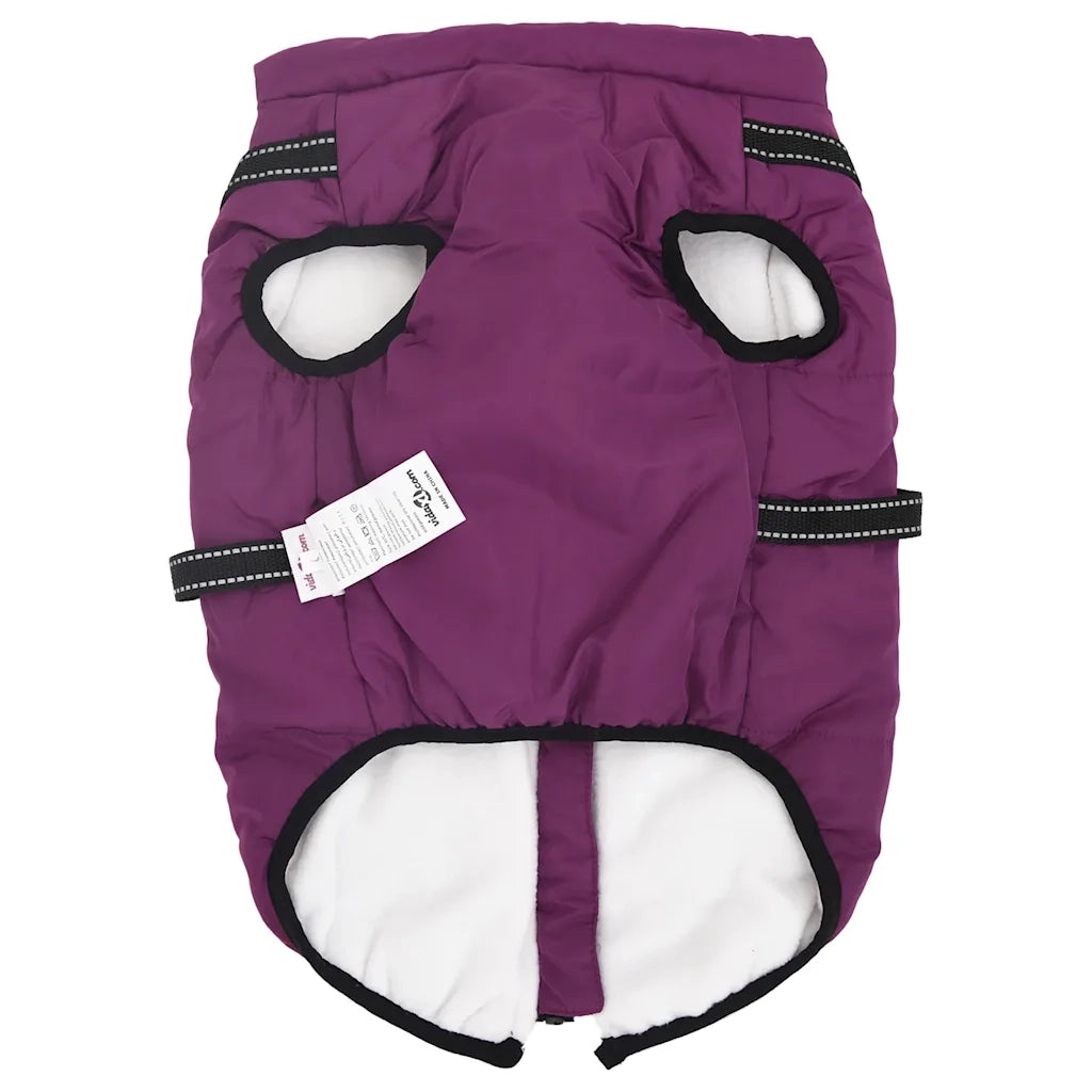 Cappotto Cani Imbracatura Impermeabile Riflettente Viola L52 4019644