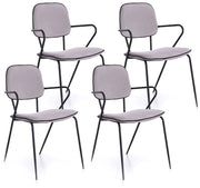 Set 4 Sedie 52x50x81,5 cm Velluto Grigio